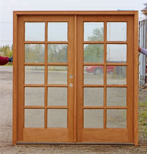 wood french doors unfinished